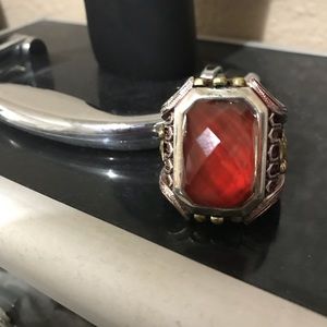 Signature Red Agate Ring Size 7.5-8